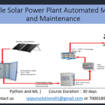 Large Scale Solar Power Plant Automated Monitoring and Maintenance